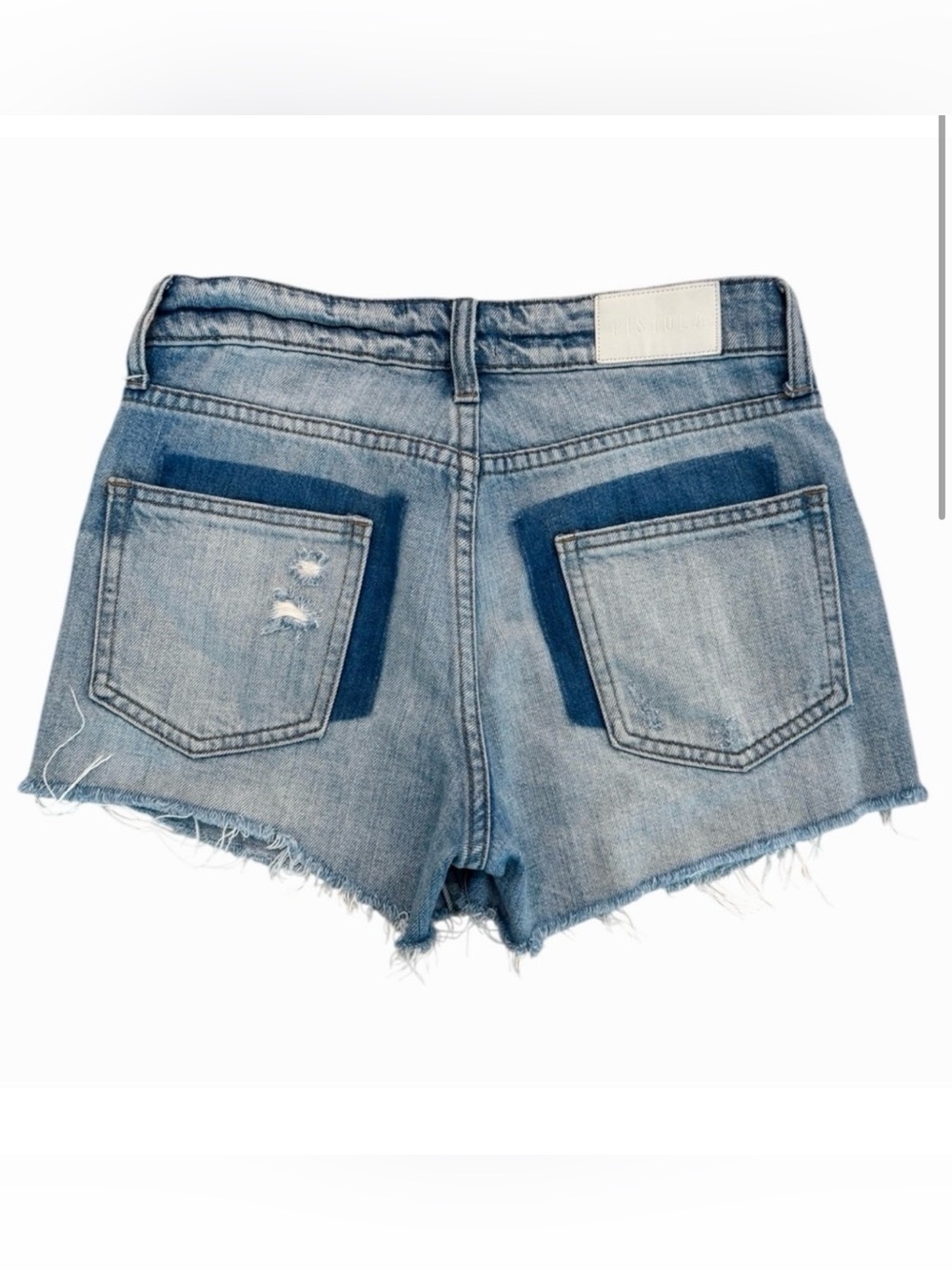 Pistola Distressed Denim Cutoff Shorts – Size 25 - Picture 2 of 7